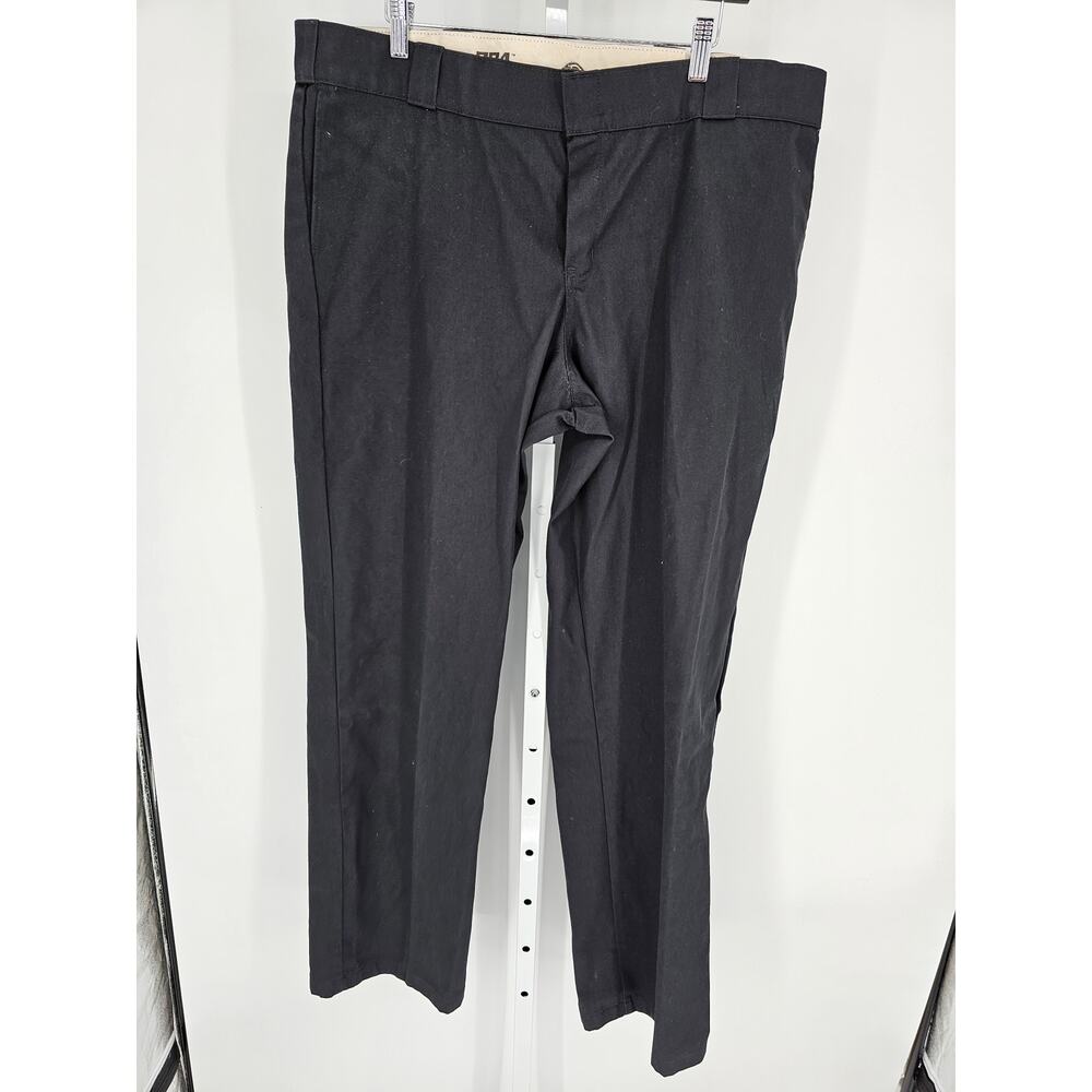 Dickies Men's Black Cotton Blend 774 Original-Fit Dress Pant Size 18T